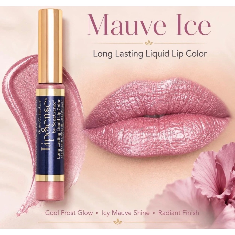 LipSense Liquid Lip Color Nude Mauve Ice Razzberry Diamond Kiss Gloss Set 0.25oz - Picture 5 of 8